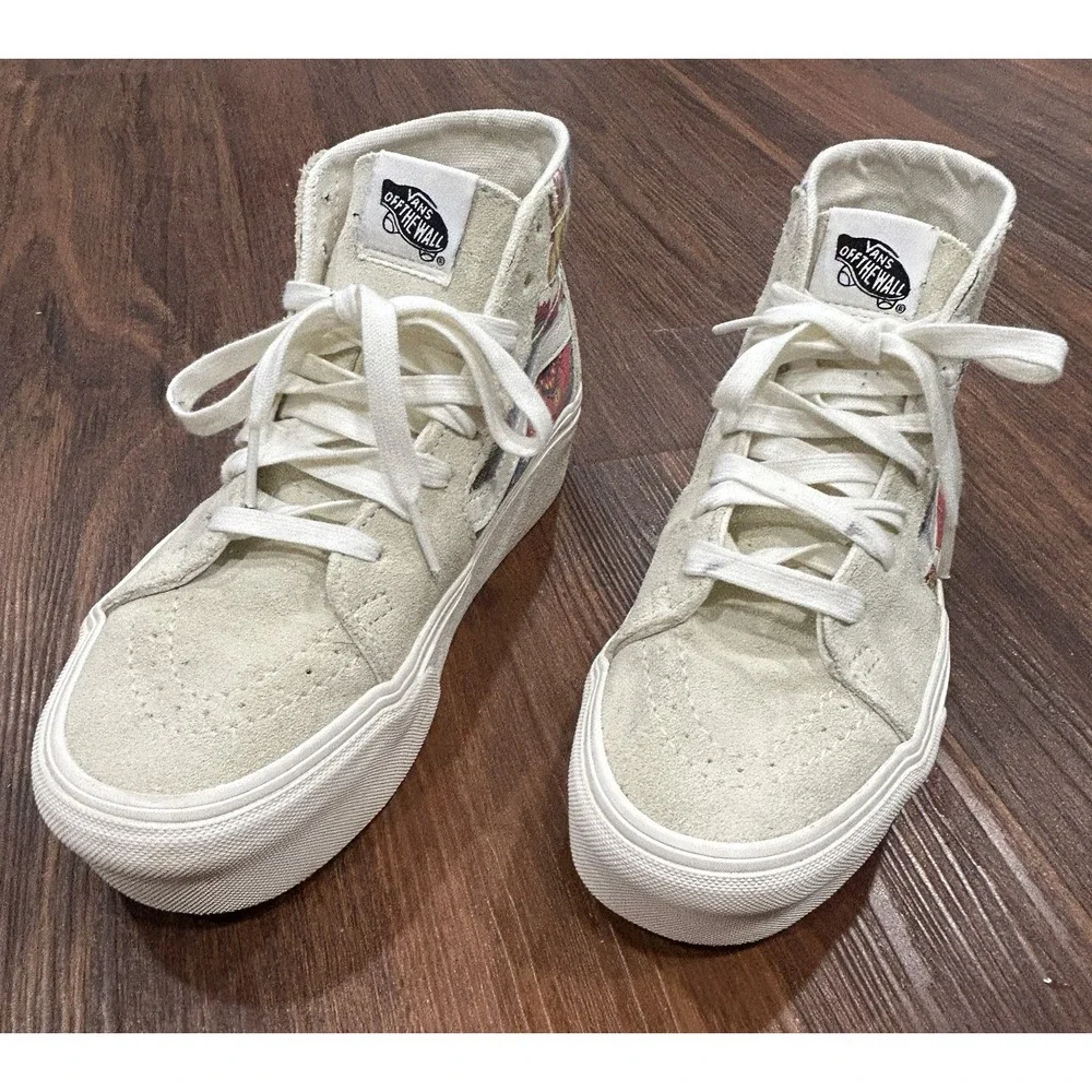 Vans Sk8-Hi Tapered‎ Paisley Bloom Turtledove Platform Womens 6.5 Hipster Boho